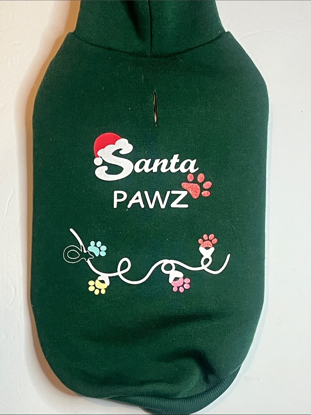 Santa Pawz Green Holiday Dog Hoodie Sweater